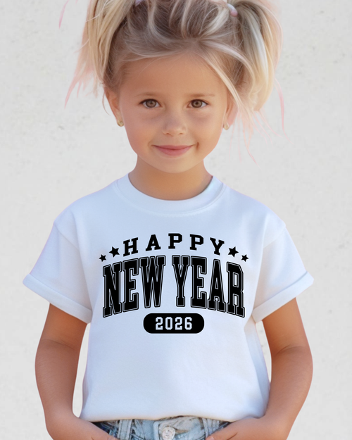 Happy New Year Tee in White