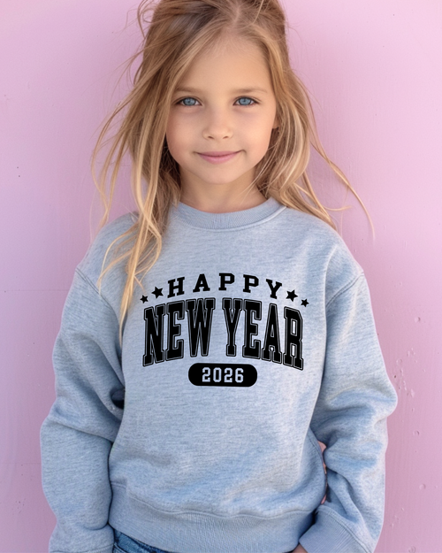 Happy New Year Pullover in Sport Grey