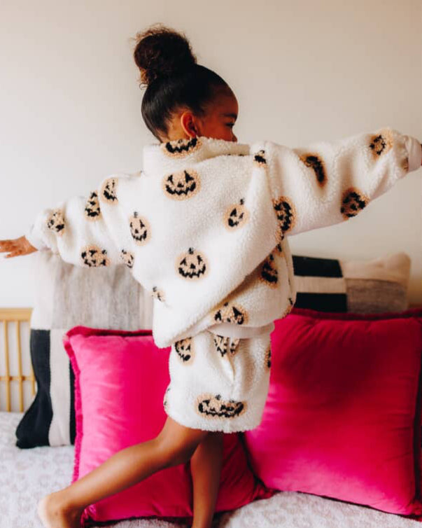 PRE-ORDER: Kids Jack-O-Lantern Sherpa + Shorts Bundle