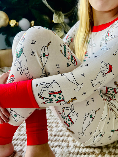 Christmas Party Animals Bamboo Pajamas