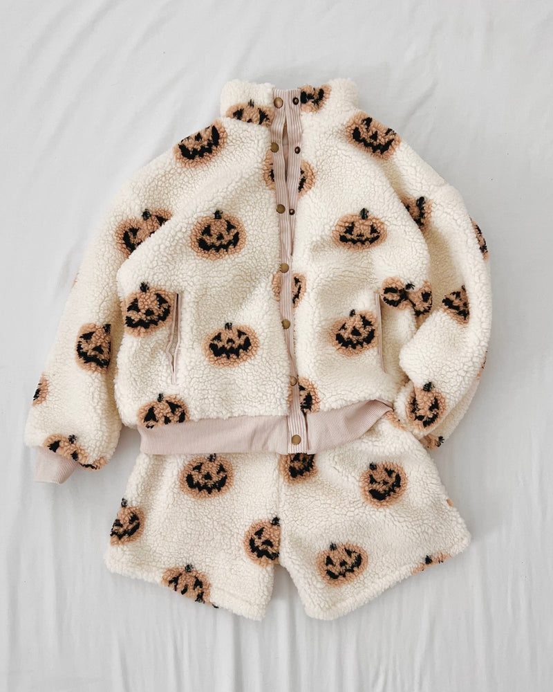 PRE-ORDER: Kids Jack-O-Lantern Sherpa + Shorts Bundle