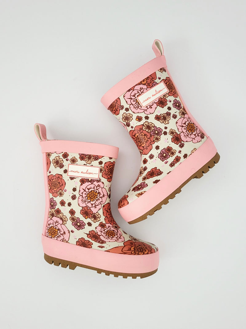 Floral rain boots womens top